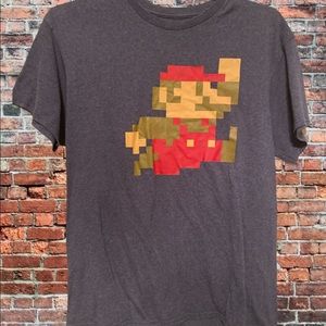 Super mario 8 bit video game large shirt